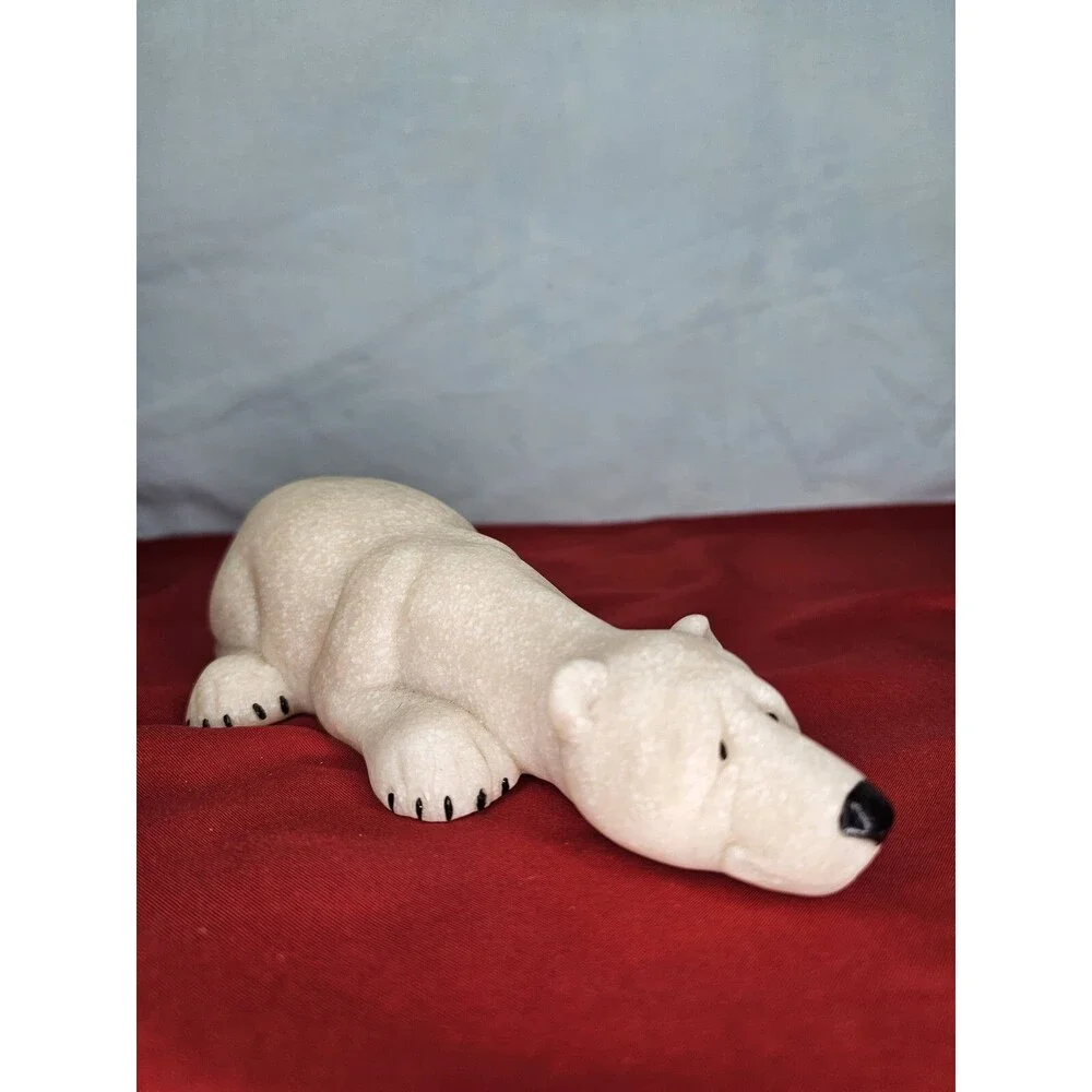 Polar Bear Stone Figurine Papa Bear Quarry Critters Paperweight Vintage
